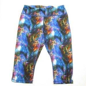 Z by Zella Bright Multicolor Capri Leggings Size L Cropped Rainbow Activewear